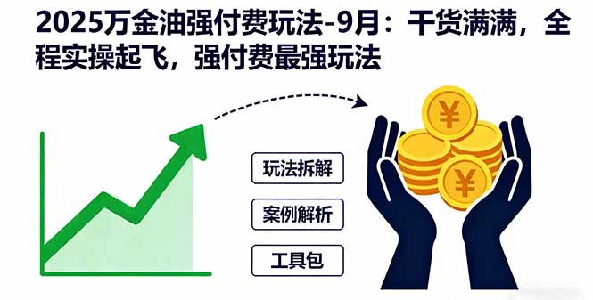（16202期）2025万金油强付费玩法-9月：干货满满，全程实操起飞，强付费最强玩法