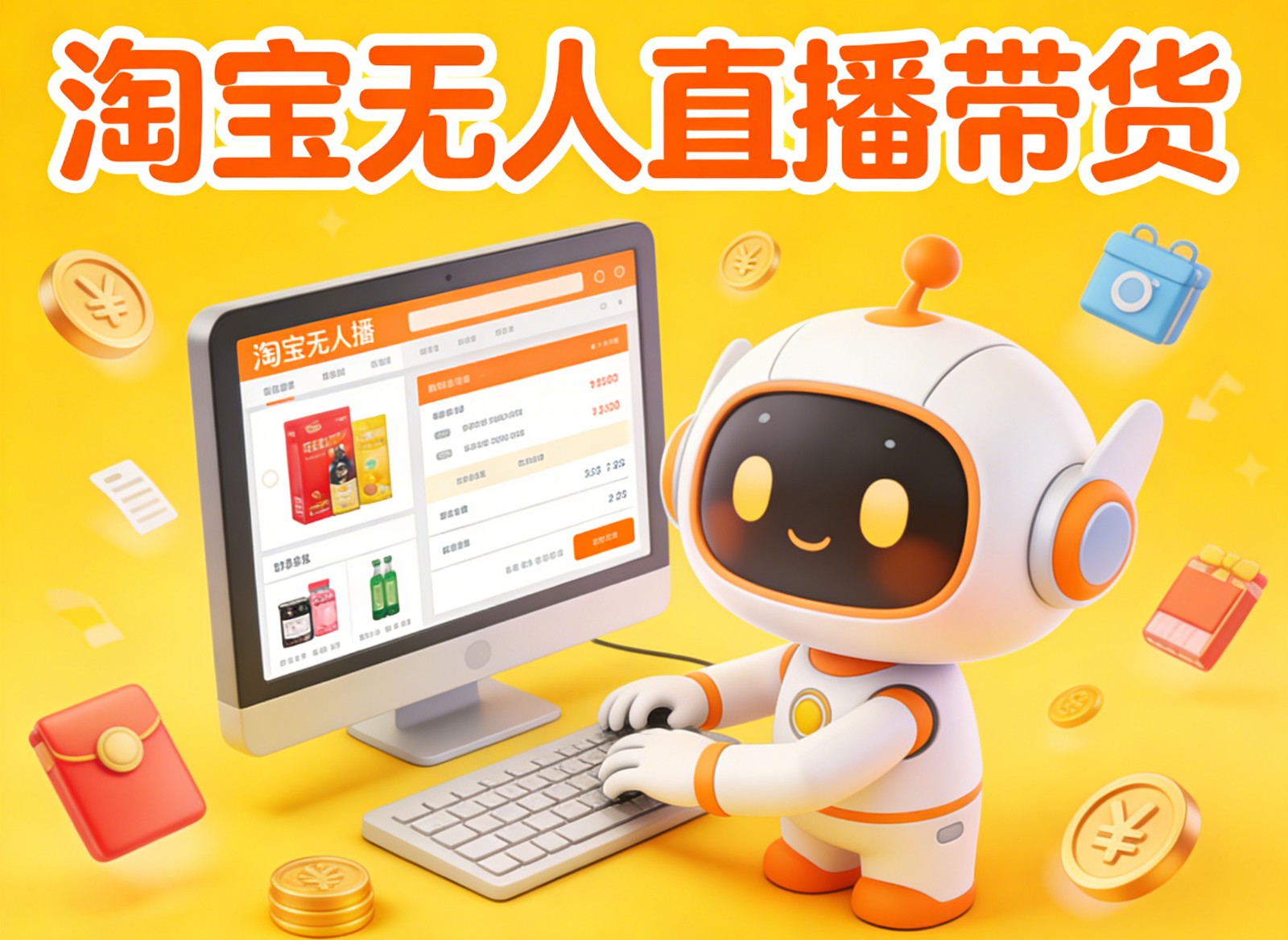 淘宝无人直播带货，24小时自动卖货，月佣金1W+，不违规不封号，不用露脸