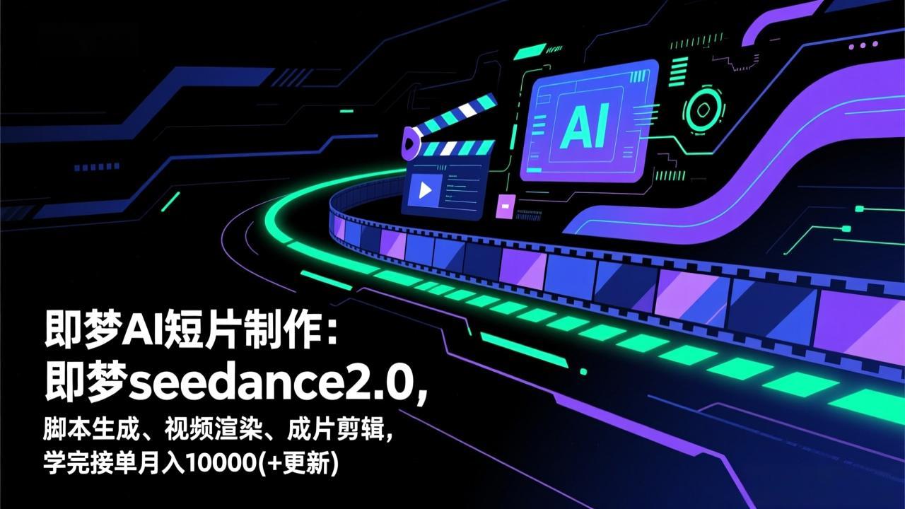 (17969期)即梦AI 短片制作(更新):即梦seedance2.0,脚本生成、视频渲染、成片剪辑,学完接单月入10000+