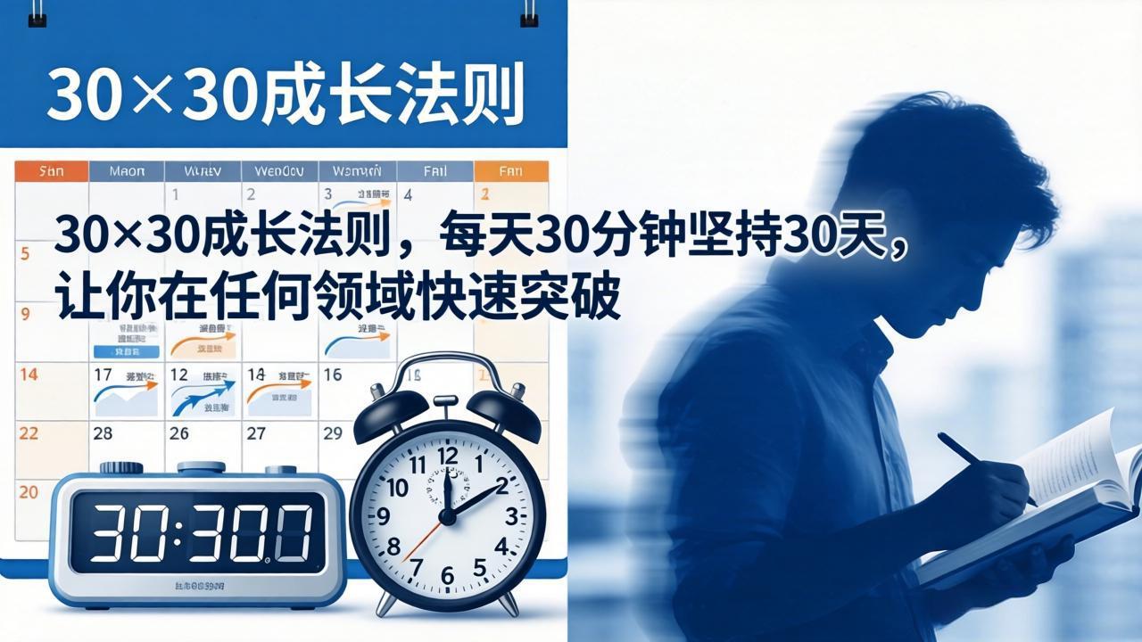(18057期)付费文章:30×30成长法则,每天30分钟坚持30天,让你在任何领域快速突破
