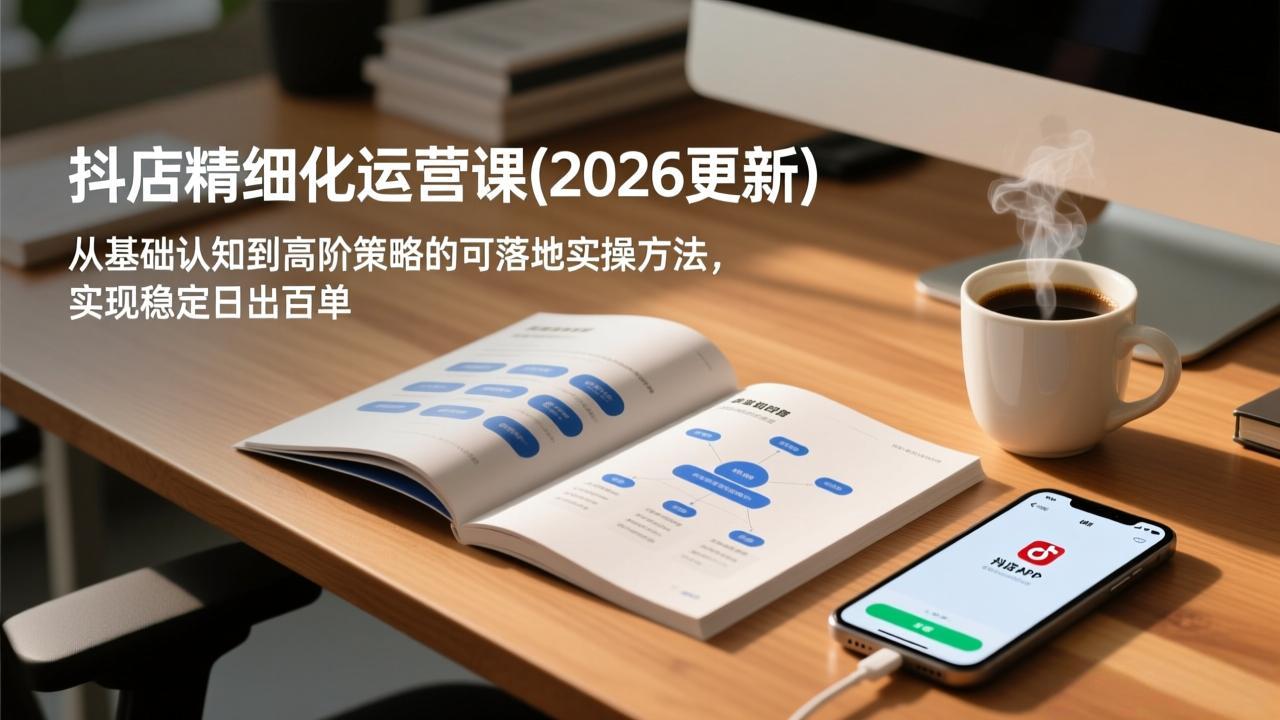 (18421期)抖店精细化运营课(更新5月),从基础认知到高阶策略的可落地实操方法,实现稳定日出百单