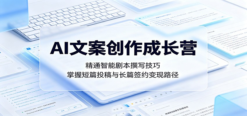 AI文案创作成长营:精通智能剧本撰写技巧,掌握短篇投稿与长篇签约变现路径