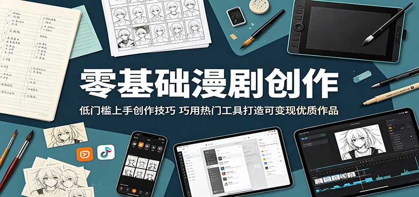 零基础漫剧创作:低门槛上手创作技巧,巧用热门工具打造可变现优质作品