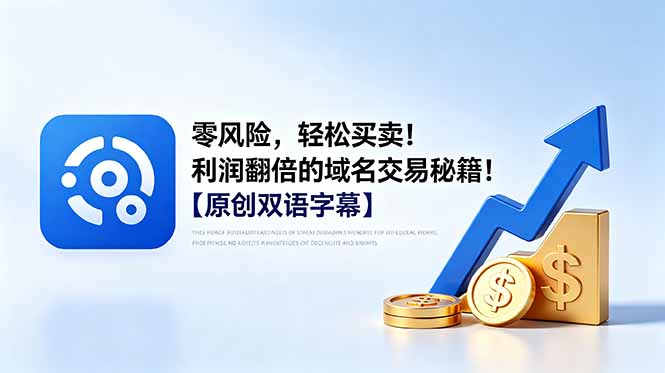 (18721期)零风险,轻松买卖!利润翻倍的域名交易秘籍!【原创双语字幕】