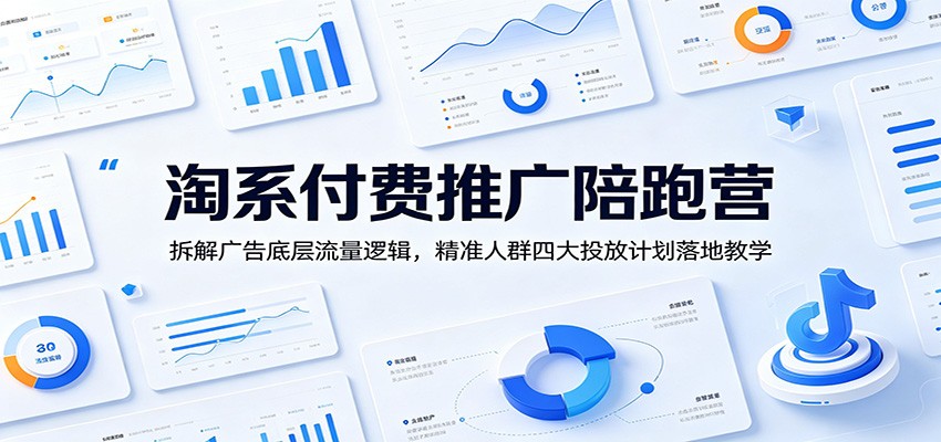 淘系付费推广陪跑营:拆解广告底层流量逻辑,精准人群四大投放计划落地教学