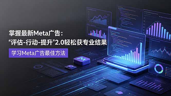 (18972期)掌握最新的Meta广告,通过“评估-行动-提升”2.0版本轻松获得专业级结果。学习目前学习Meta广告的最佳方法