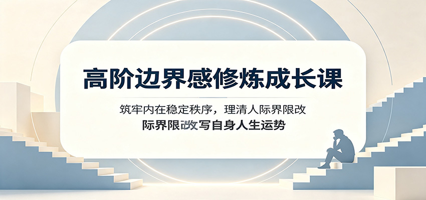 高阶边界感修炼成长课:筑牢内在稳定秩序,理清人际界限改写自身人生运势
