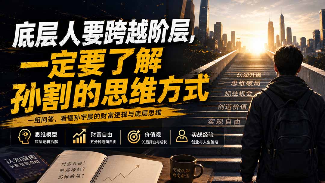 (20040期)付费文章:底层人要跨越阶层,一定要了解孙割的思维方式