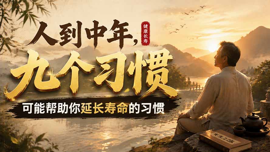 (19707期)付费文章:人到中年,九个可能帮助你延长寿命的习惯