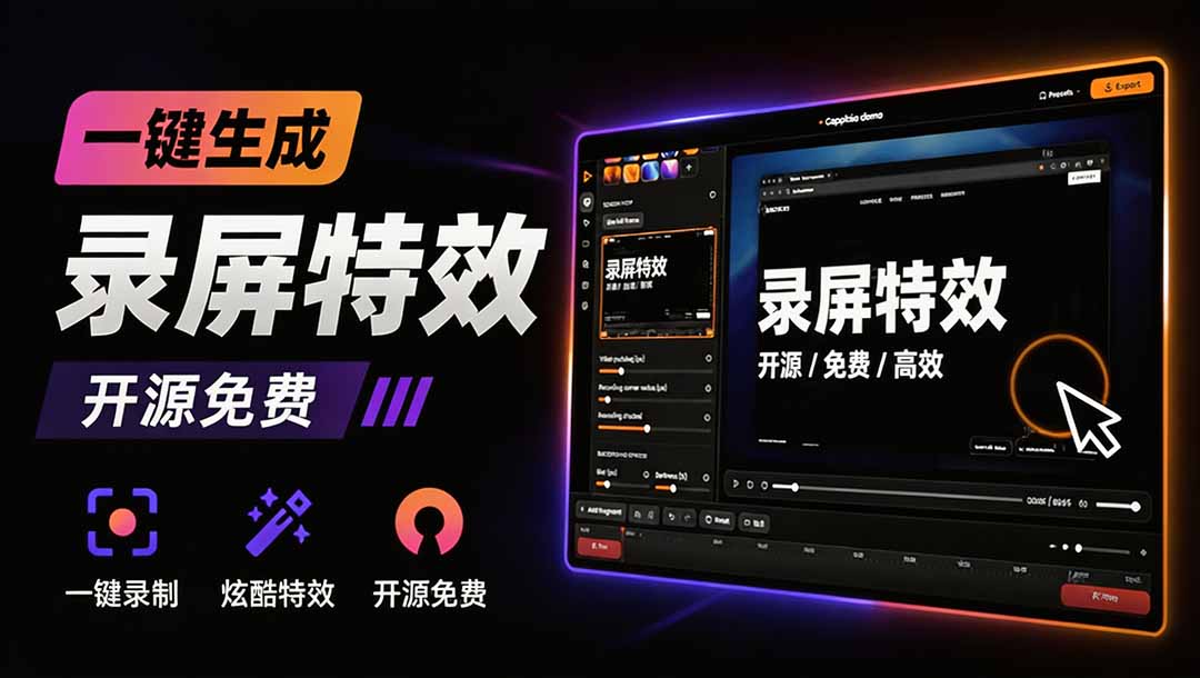 （19893期）Windows录屏神器来了！一键添加自动缩放、光标润色与画面美化效果，轻松省下笔录屏软件费用 Capptivo