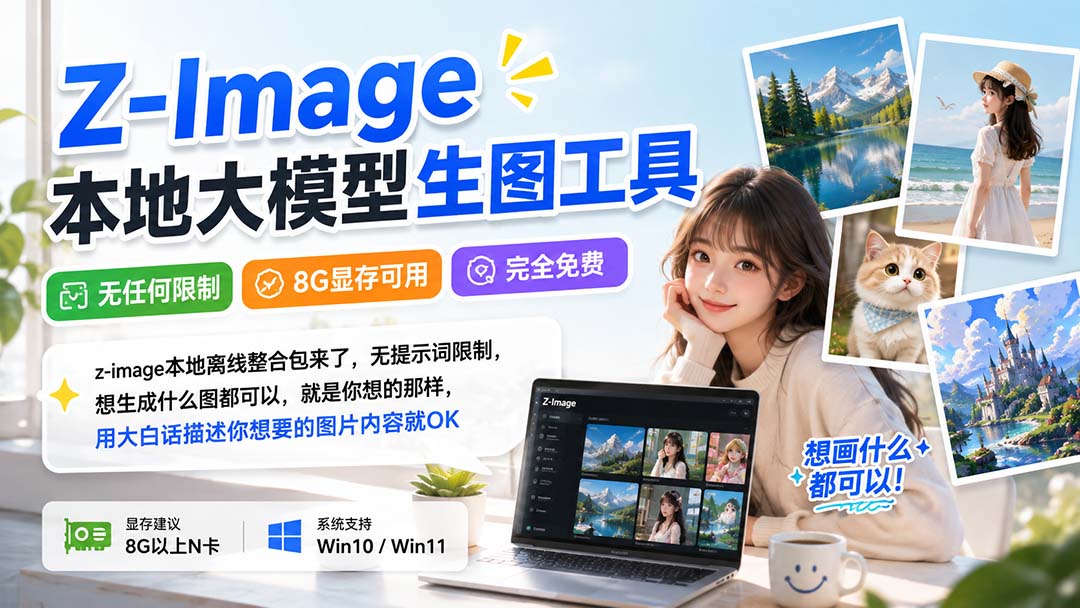 (20134期)Z-Image本地大模型生图工具,无任何限制·8G显存可用·完全免费