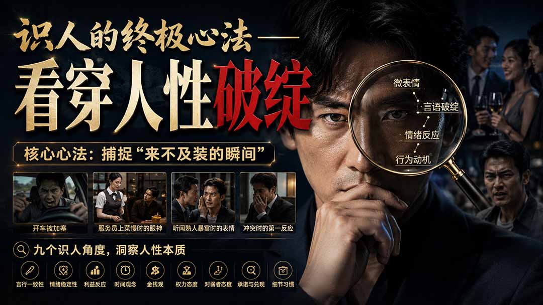 (20300期)付费文章:识人的终极心法——看穿人性破绽
