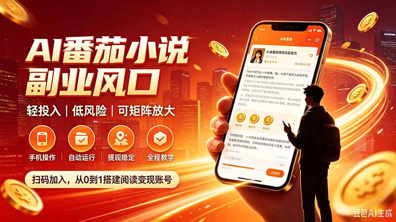 (20277期)AI番茄全自动挂机|24小时躺赚副业,轻投入|低风险|可矩阵放大