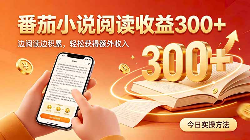(20269期)全自动番茄挂机玩法,日入300+边阅读边积累,轻松获得额外收入