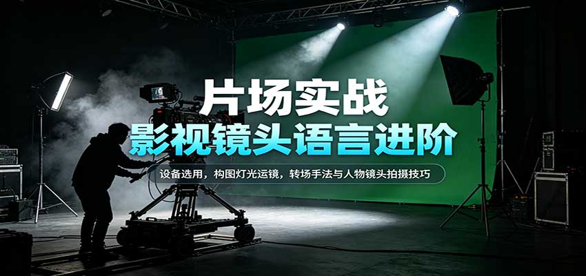 影视镜头语言进阶：设备选用，构图灯光运镜，转场手法与人物镜头拍摄技巧