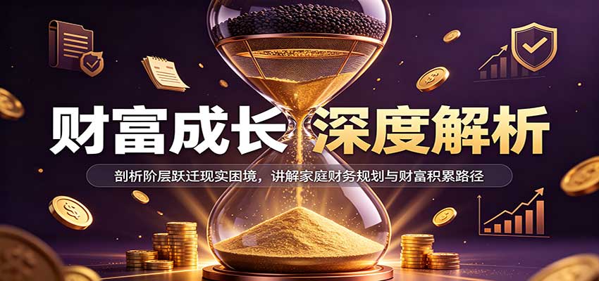 财富成长深度解析：剖析阶层跃迁现实困境，讲解家庭财务规划与财富积累路径