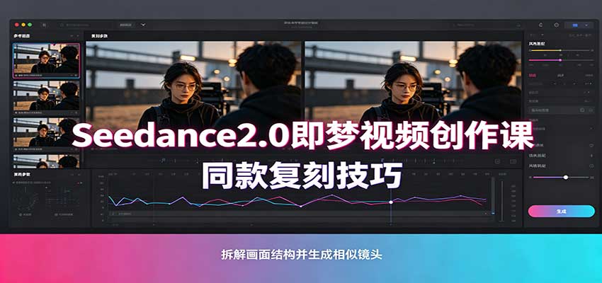 Seedance2.0即梦视频创作课：剧本式视频制作，同款复刻技巧，多行业案例落地教学
