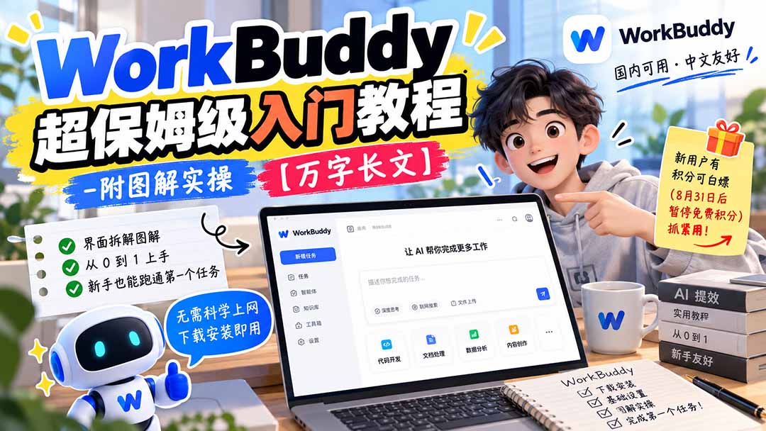 (20882期)WorkBuddy 超保姆级入门教程-附图解实操 【万字长文】