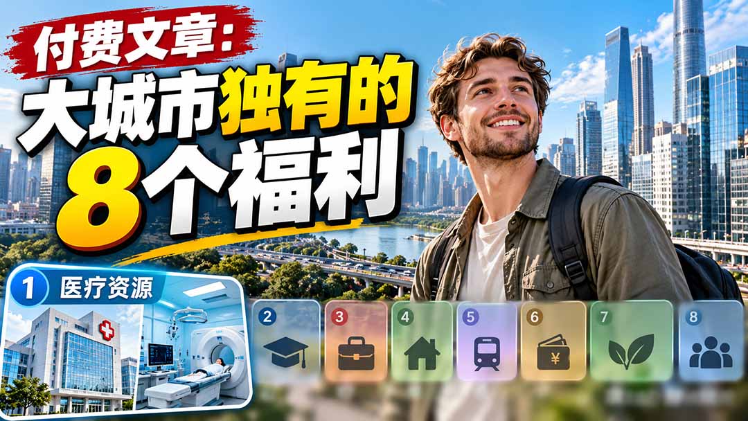 (20848期)付费文章:大城市独有的8个福利