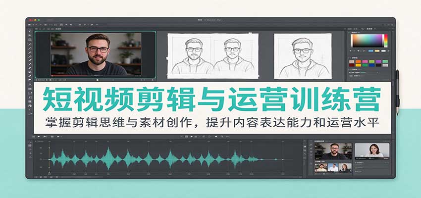 短视频剪辑与运营训练营:掌握剪辑思维与素材创作,提升内容表达能力和运营水平