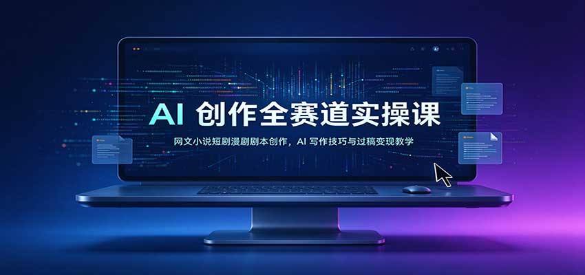 AI创作全赛道实操课:网文小说短剧漫剧剧本创作,AI写作技巧与过稿变现教学